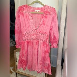 LoveShackFancy Leno Dress in Pink